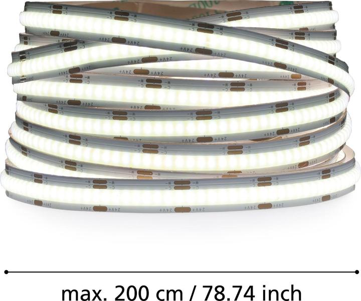 Immagine prodotto EGLO 900577 COB STRIPE LED Striscia LED 13,2W Bianco Telecomando controllabile Colore della luce (200 cm, Interno)