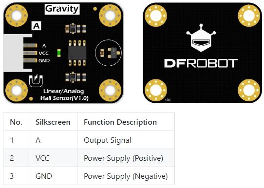Produktbild DFRobot Gravity Analoger Hall-Sensor Modul