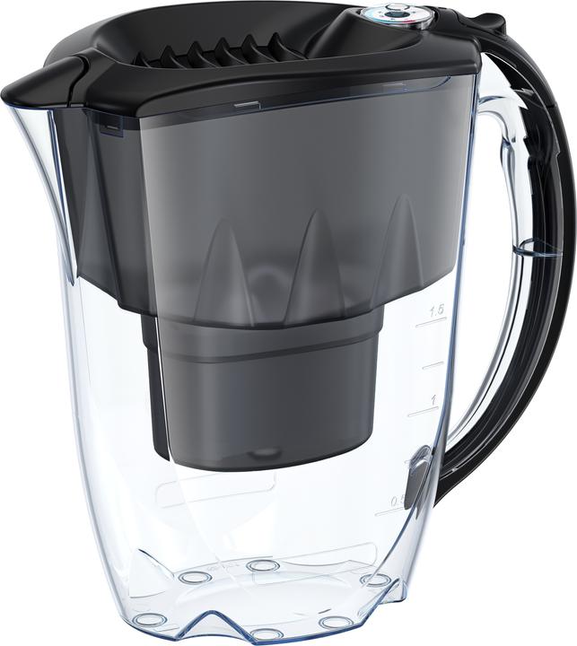 Aquaphor Filter jug Amethyst 2.8 l with timer + B25 Maxfor plus water filter cartridge, juodas