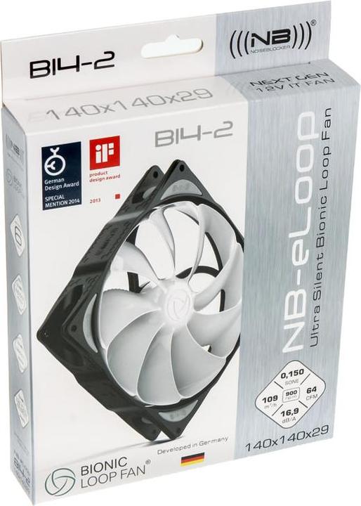 Actual product image Noiseblocker NB-eLoop Fan B14-2 (140 mm, 1 x)