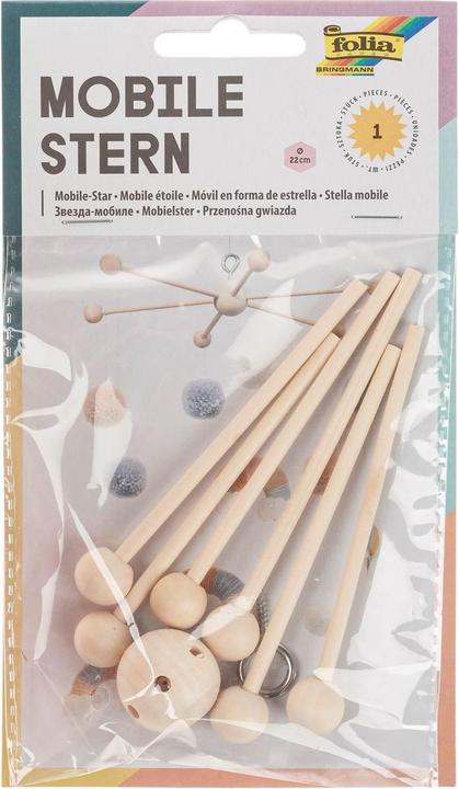 Actual product image Folia Mobile star made of wood