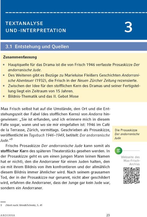 Produktbild Andorra von Max Frisch - Textanalyse und Interpretation (Deutsch, Max Frisch, Bernd Matzkowski, 2024)