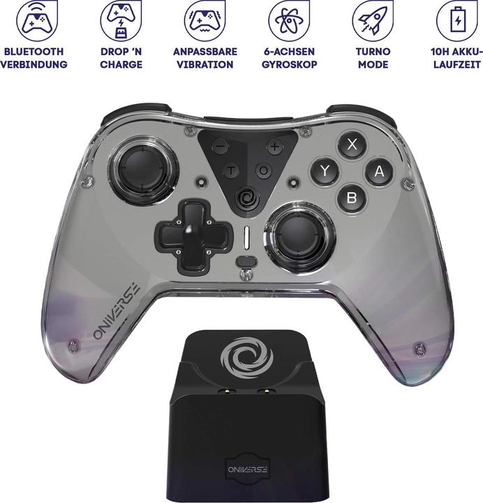 Image du produit Oniverse Nintendo Switch Astralite Controller Wireless Smoked Black incl. Charging Station (Android, iOS, Switch, PC, Switch Lite, Switch OLED)