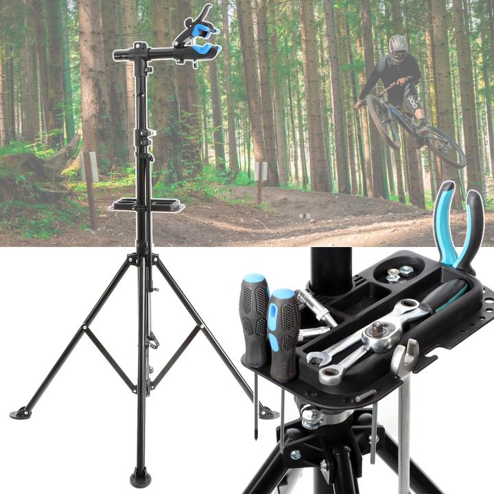 Actual product image Wiltec Repair stand 360° swivelling 30kg adjustable bike assembly stand