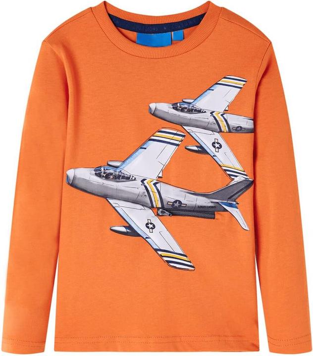 VidaXL Kinder-Langarmshirt Dunkelorange 104,Material: 100 (104)