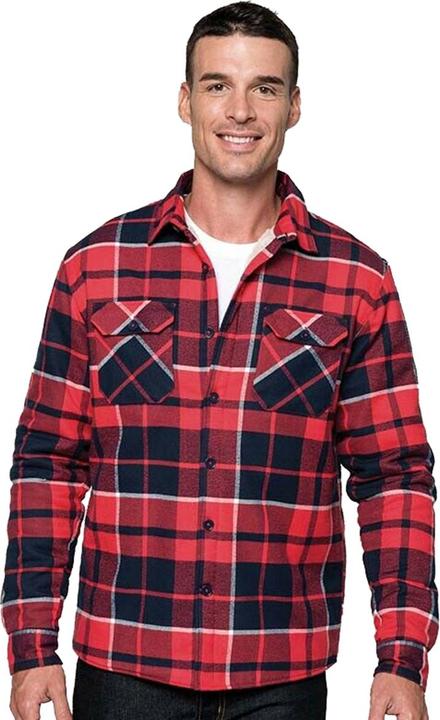 Actual product image Kariban Sherpa lining checked shirt jacket (XXL)
