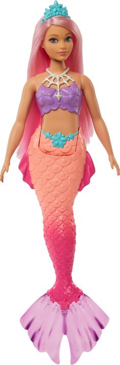 Barbie Poupée sirène Dreamtopia (ronde, cheveux roses), jouets à partir de 3 ans