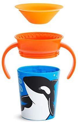 Actual product image Munchkin tutorial cup with handles, orca, miracle 360 Wildlove, 6 months +, 177 ml, 05177502