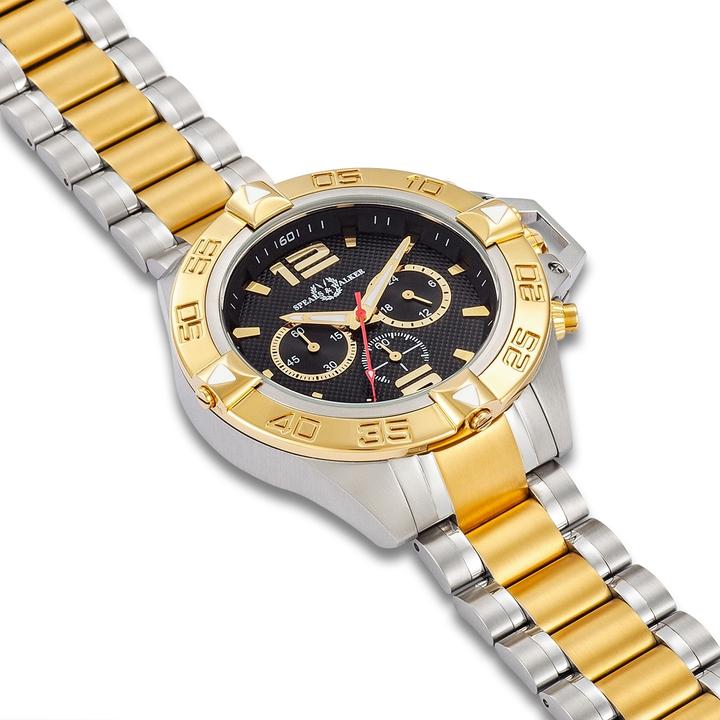 Immagine prodotto Spears & Walker Orologio al quarzo da uomo Varus II in acciaio inossidabile argento/oro giallo - 23244 (Cronografo, 50 mm)