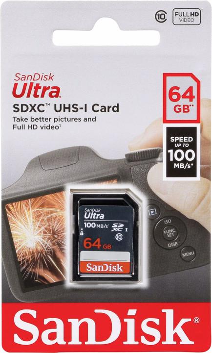 Produktbild SanDisk Ultra (64 GB, SDXC, U1, UHS-I)