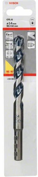 Immagine prodotto Bosch Professional Zubehör Trapano per calcestruzzo CYL-5, Granito blu, 14 x 90 x 150 mm (14 mm)