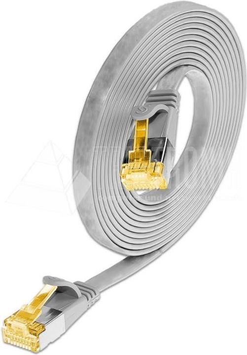 Actual product image Wirewin Slim patch cable: U/FTP, 5.0m, gray (U/FTP, CAT6a, 5 m)