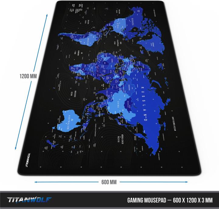 Immagine prodotto Titanwolf Tappetino per mouse da gioco, tappetino per mouse da gioco XXXL Speed Tappetino per mouse 1200 x