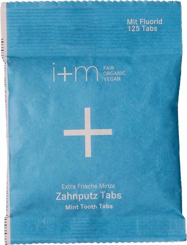 i+m Naturkosmetik Zahnputz-Tabs Minze mit Fluorid - 125 Stück - i+m