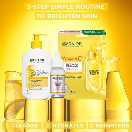 Produktbild Garnier Skin Naturals Vitamin C Brightening Cream Cleanser 250ml (Waschcrème, 250 ml)