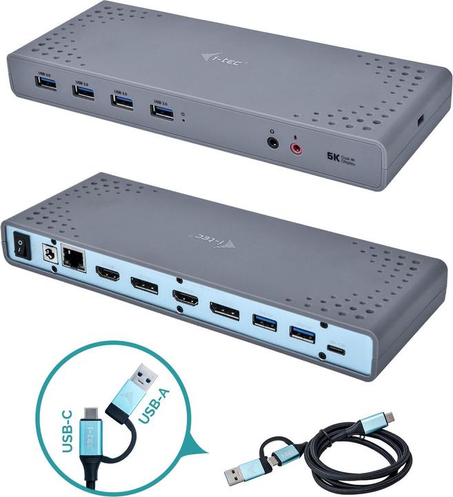 Image du produit i-tec Dock double 4K USB 3.0 / USB-C (USB-C, 6 Ports)