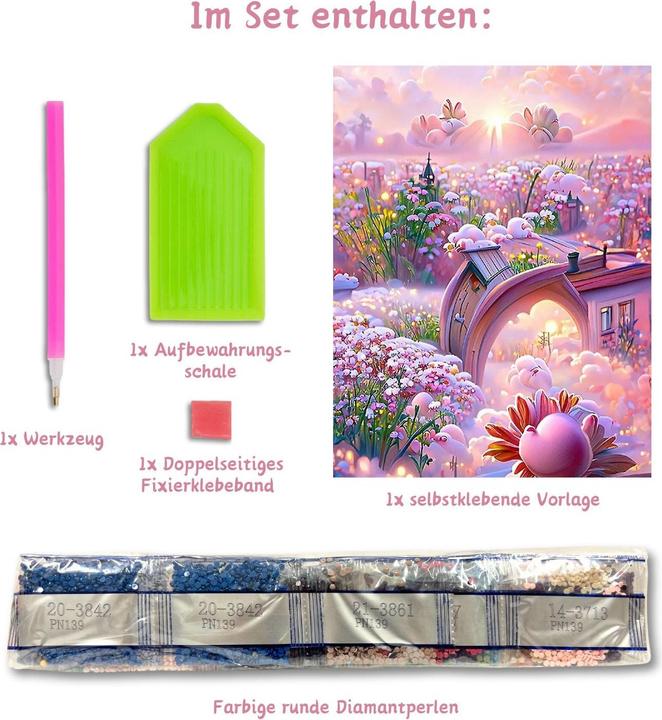 Produktbild Hermex Strasssteinbild DIY-Diamantgemälde Diamantmalerei Diamond Painting Bastelset