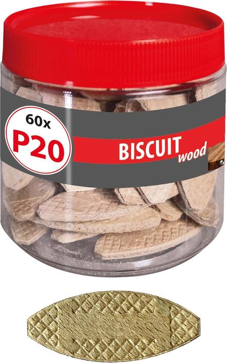 Actual product image Tox Wooden flat dowel Biscuit Wood P20, 60 pieces (60 pcs.)
