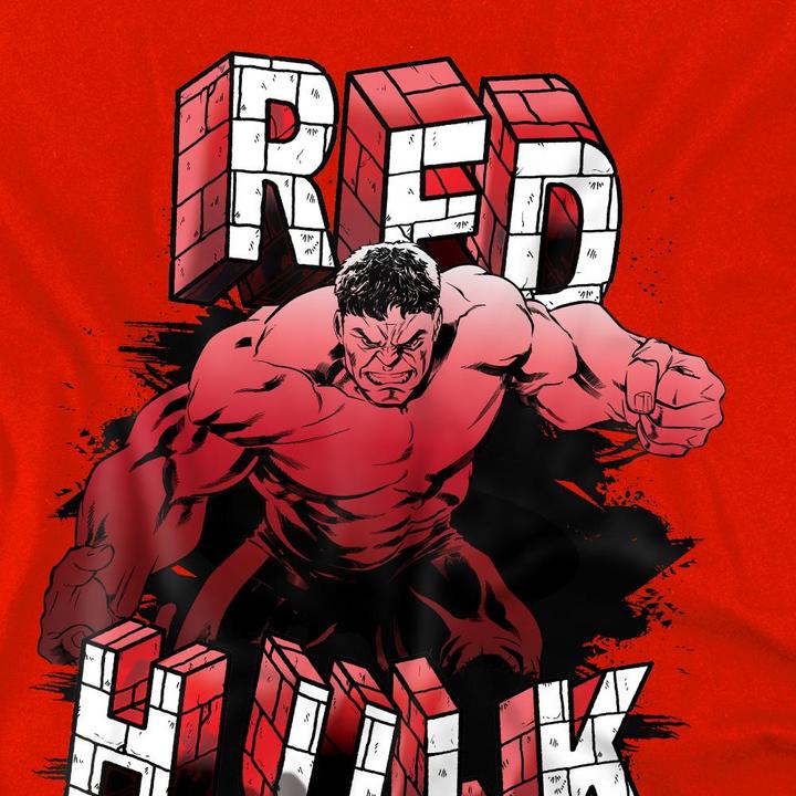 Actual product image Captain America Childrens/Kids Red Hulk Brick T-Shirt (140, 146)