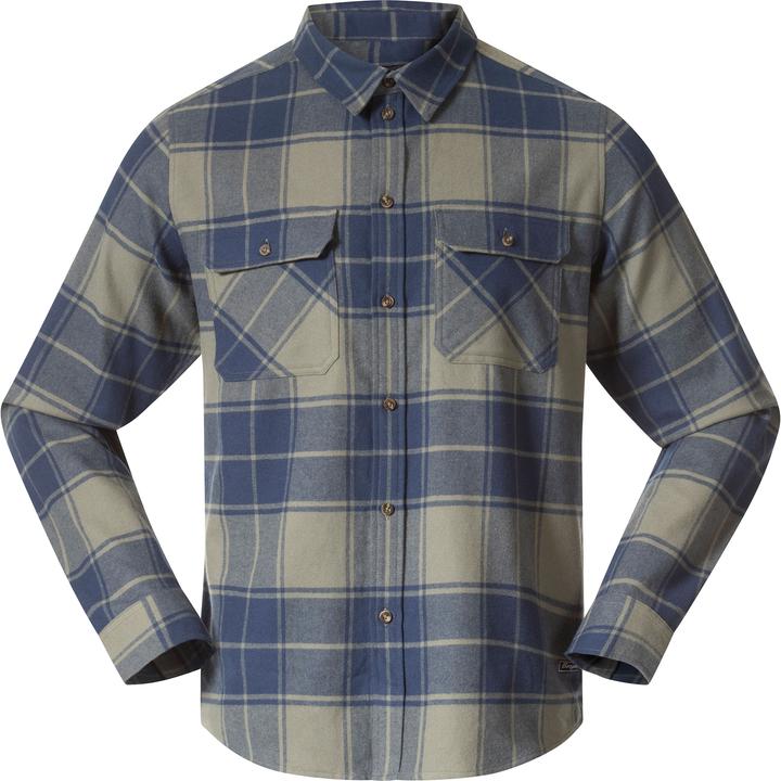 verde fango e blu navy a quadri