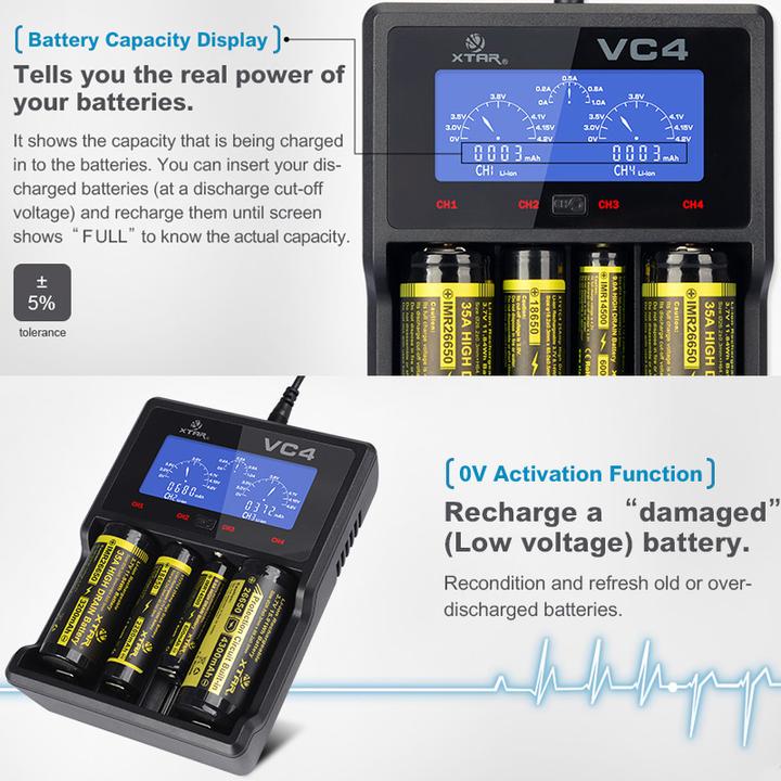 Produktbild Fenix LCD-Schnell-Ladegerät (1 Stk., CR123A, 700 mAh, Ladegerät inkl. Akku)