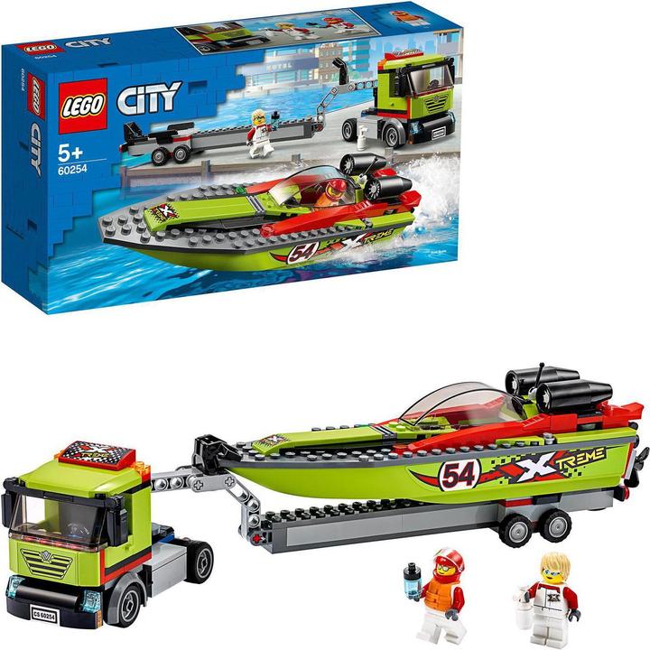 Immagine prodotto LEGO Trasportatore di barche da corsa (60254, LEGO City)