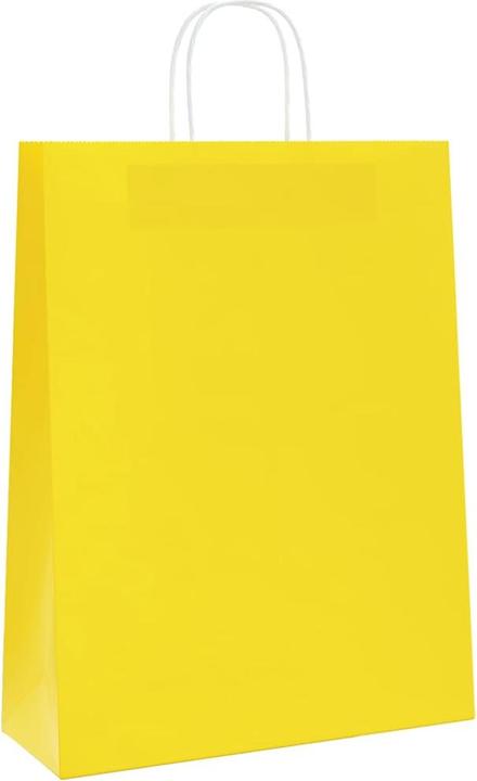 Produktbild VidaXL Kraftpapiertüten 50 Stk. mit Henkel Gelb 32x12x42 cm Papiertüte (Geschenktüte, 50 x)