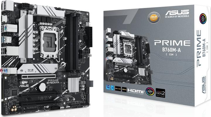Actual product image ASUS Prime B760M-A-CSM (LGA 1700, Intel B760, mATX)