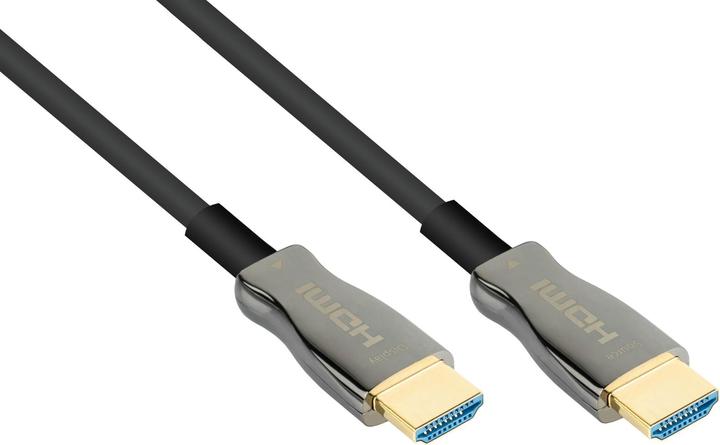 Python AOC Hybrid High-Speed HDMI 2.0b, stahlarmiert, 4K @60Hz, 18 GBit/s, schwarz, 50m, Series (50 m, HDMI)