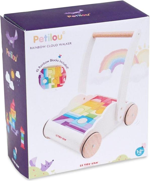 Produktbild Le Toy Van Lauflernwagen mit Klötzen in Regenbogenfarben