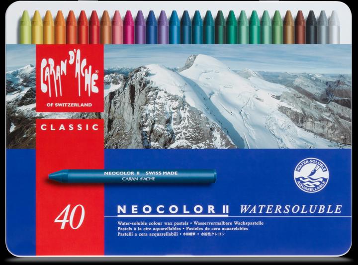 Produktbild Caran d'Ache Neocolor II Aquarelle Metallschachtel (Mehrfarbig, 40 x)