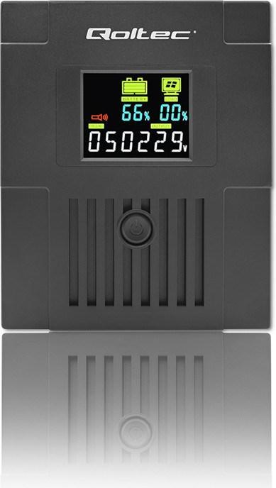 Produktbild Qoltec Zasilacz awaryjny UPS | Monolith | 1500VA | 900W | LCD | USB (1500 VA, 900 W, Line-Interaktiv USV)