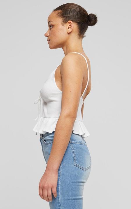 Immagine prodotto Urban Classics Top con volant in piqué Waffle da donna - 137877 (L)