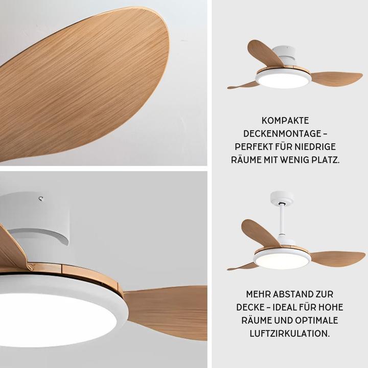 Immagine prodotto Hermex Ventilator mit LED-Beleuchtung Deckenventilator Deckengebläse