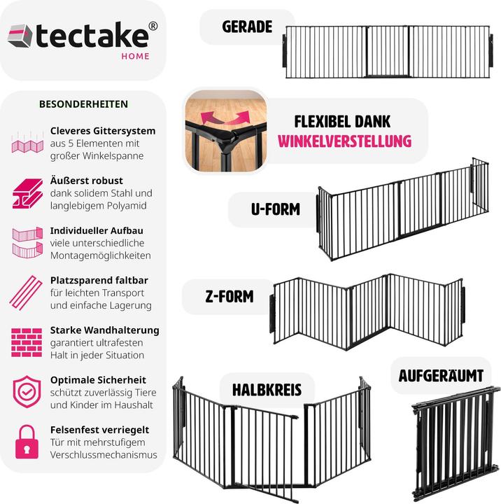 Produktbild tectake Kaminschutzgitter Agni