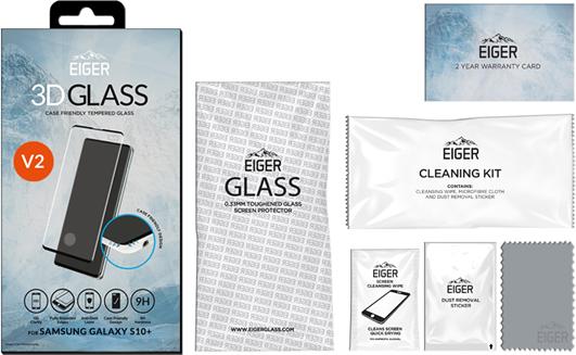Actual product image Eiger Mountain Glass Clear Edge (1 Piece, Samsung Galaxy S10+)