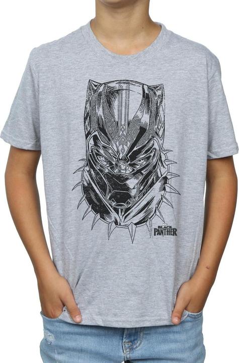 Actual product image Boys Black Panther Spray Headshot T-Shirt (152, 158)