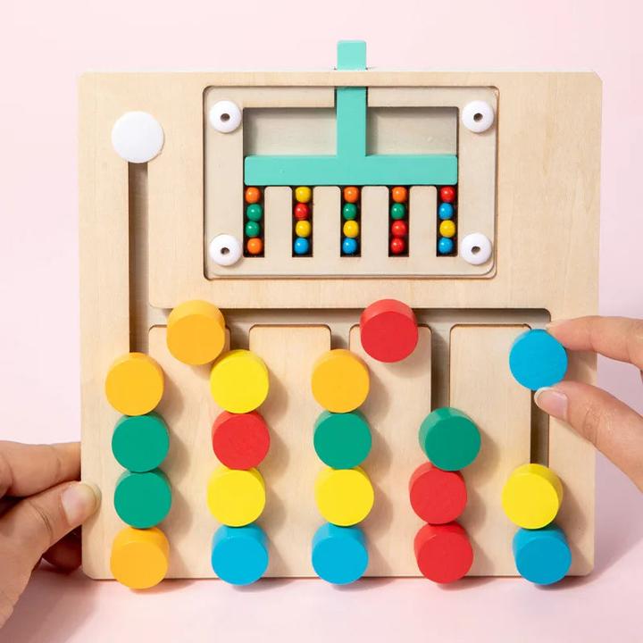 Immagine prodotto Activity Board Puzzle di abbinamento dei colori in legno, gioco di logica, allenamento del pensiero, illuminazione