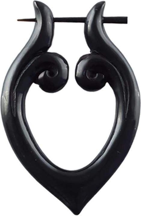 Star Piercing Ohrring Tribal aus Wasserbüffelhorn (ohne Messing, Organisch)