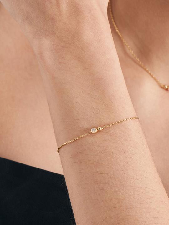 Actual product image Ania Haie Bracelet Spaced Out B045-01G-CZ Ladies (18.50 cm, Sterling silver 925)