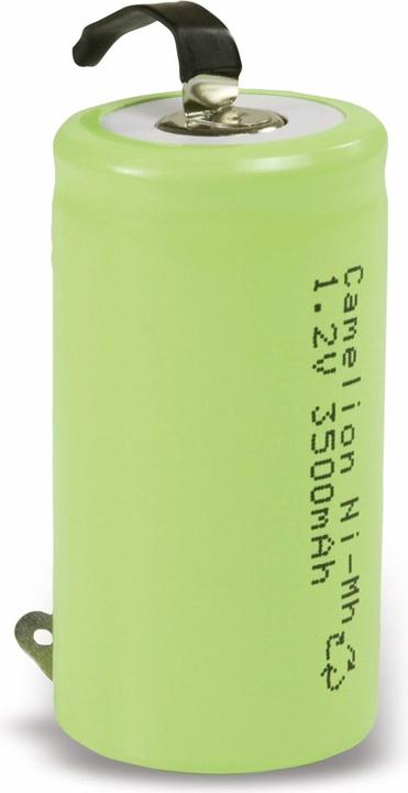 Actual product image Camelion NiMH battery Baby C with 3500mAh and U-soldering lug in plastic casing (1 pcs., C, 3500 mAh, Rechargeable battery)