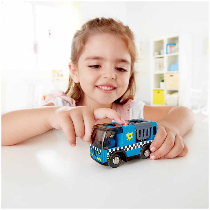 Actual product image Hape Police car with siren