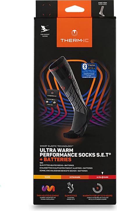 Produktbild Therm-ic Ultra Warm Performance Socken S.E.T. SPack 1400 BT (Grösse: 45.0 - 47.0, grey/or (45 - 47)