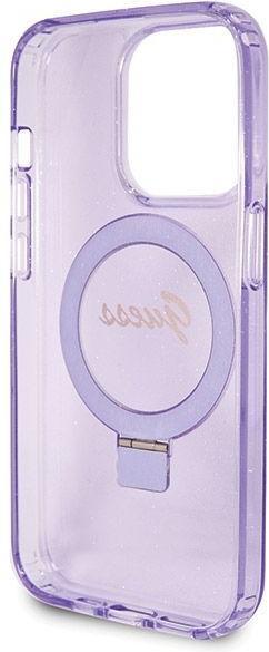 Immagine prodotto Guess GUHMP13XHRSGSU iPhone 13 Pro Max 6.1" viola/viola Custodia rigida ad anello Stand Script Glitter (Apple iPhone 13 Pro Max)