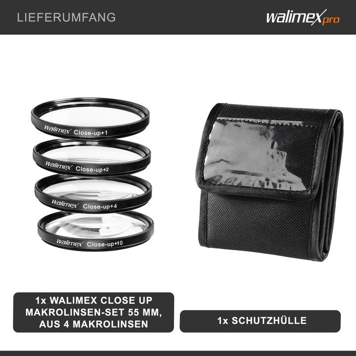 Actual product image Walimex Close up macro lens set 55 mm (55 mm, Close-up lens, 55 mm)