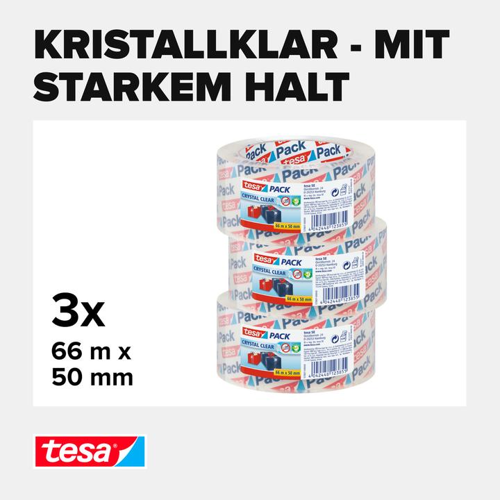 Immagine prodotto tesa Nastro da imballaggio Tesapack 3x CRYSTAL CLEAR (50 mm)