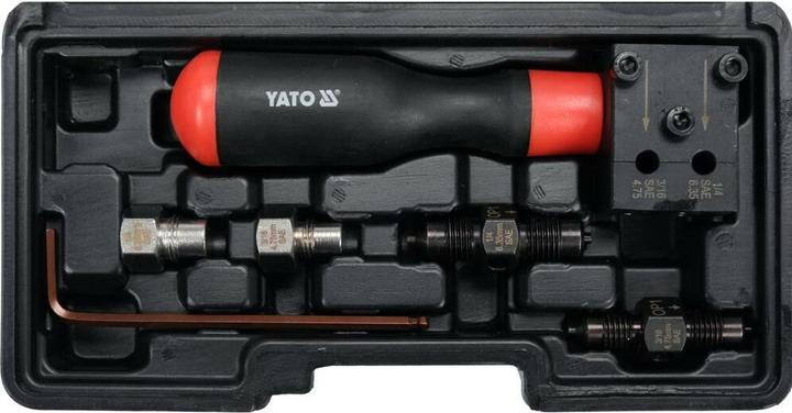 Produktbild Yato Profi Bördelgerät für Bremsleitungen Satz, 6-teiliges Set, DIN und SAE, 4,75 mm 6,35 mm, OP1 OP