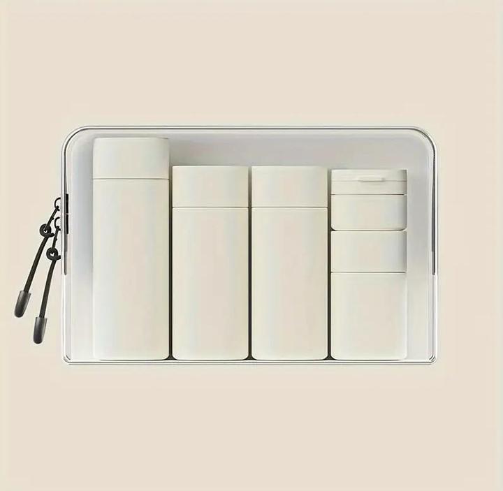 Immagine prodotto Swissdetector Set di flaconi cosmetici di lusso - Bianco (Sacchi liquidi)