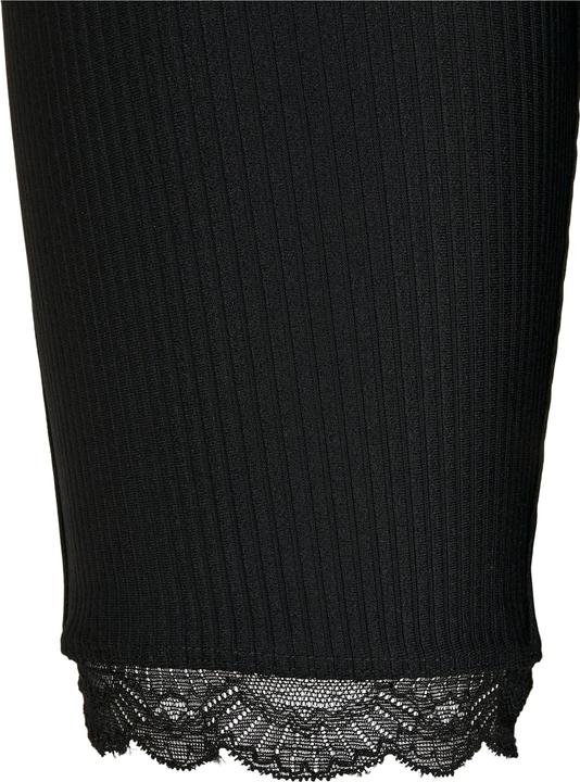 Actual product image Urban Classics Ladies High Waist Rib Lace Hem Cycle Shorts (4XL)