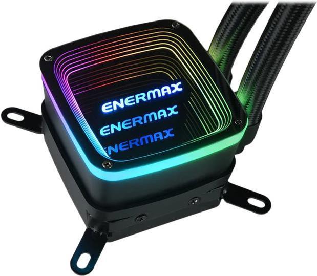 Actual product image Enermax AQUAFUSION ADV ARGB 360 AIO CPU water cooling Intel LGA1700 AM5 Ready 350W+ TDP 3x 120mm PW